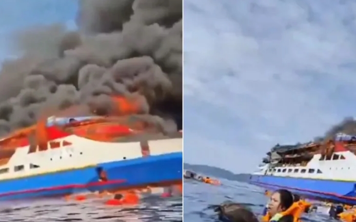 Tragedie pe apele Indoneziei: Feribot în flăcări, trei vieți pierdute
